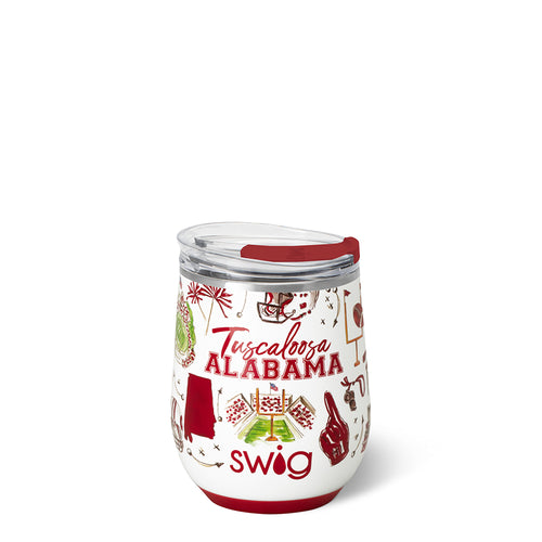 Tailgates in Tuscaloosa Stemless Wine 12oz
