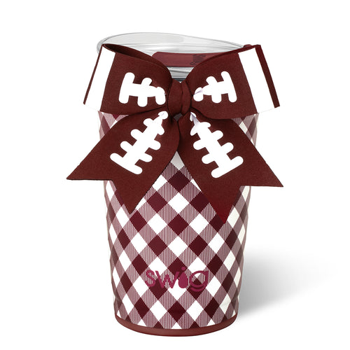 Gameday Gingham Maroon Party Cup 24oz