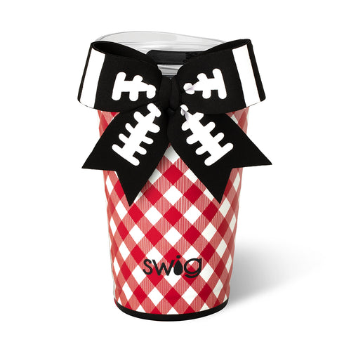 Gameday Gingham Maroon Loopi Tote Bag