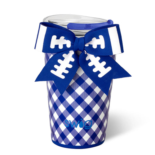 Gameday Gingham Royal Party Cup 24oz