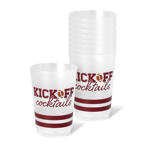 Kickoff Cocktails Navy + Orange Frost Flex Cup 20oz (Set of 8)