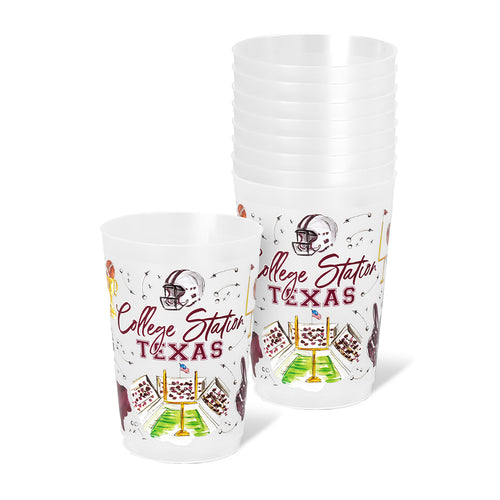 Tailgates in College Station Frost Flex Cup 20oz (Set of 8)