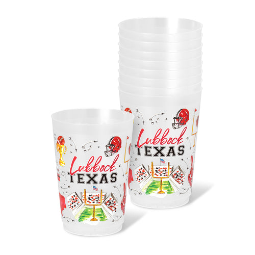 Tailgates in Lubbock Frost Flex Cup 20oz (Set of 8)