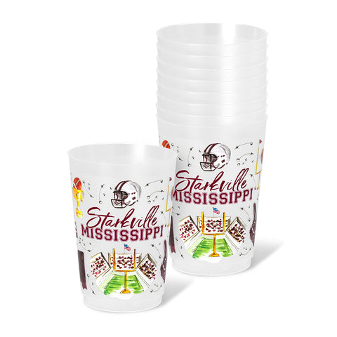 Kickoff Cocktails Navy + Orange Frost Flex Cup 20oz (Set of 8)