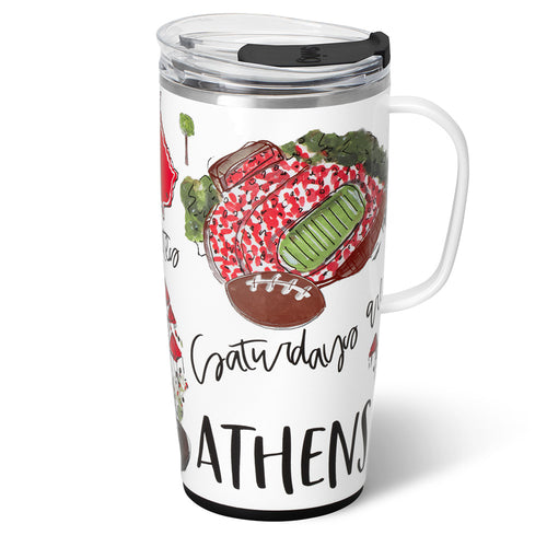 Saturdays in Athens Travel Mug 22oz