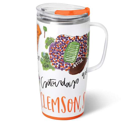 Saturdays in Clemson Travel Mug 22oz