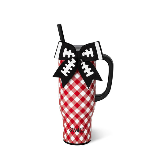 Gameday Gingham Red + Black Mega Mug 30oz