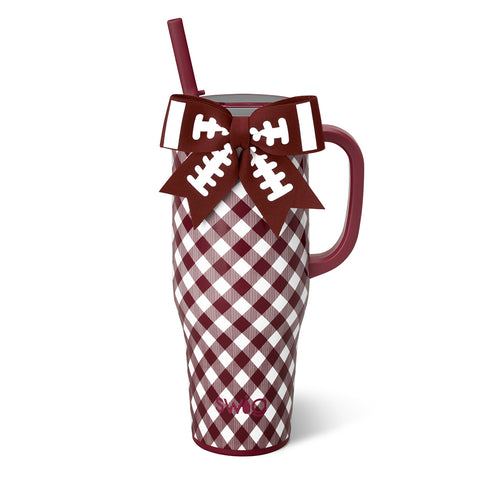 Gameday Gingham Maroon Loopi Tote Bag