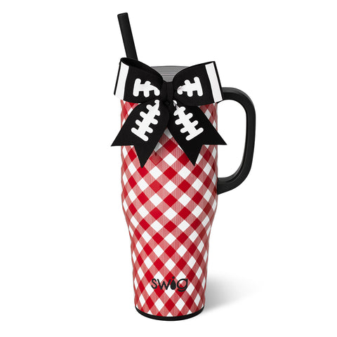 Gameday Gingham Maroon Loopi Tote Bag