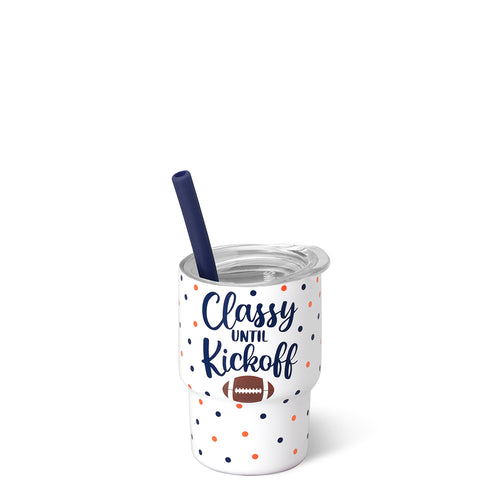 Classy 'Til Kickoff Navy + Orange Swig Shot 2oz