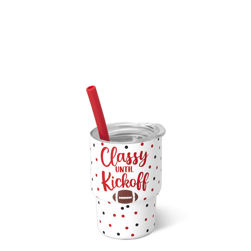 Classy 'Til Kickoff Red + Black Swig Shot 2oz