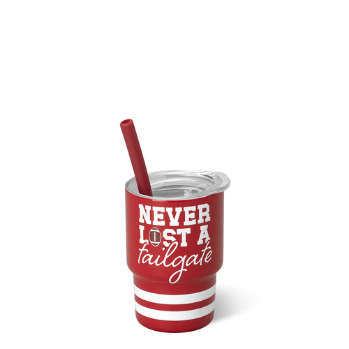 Never Lost a Tailgate Crimson Swig Shot 2oz