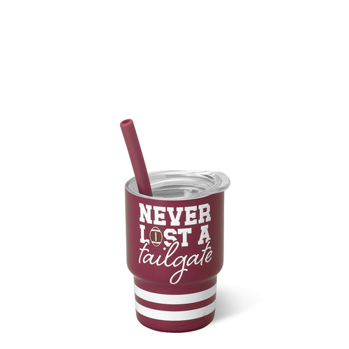 Never Lost a Tailgate Maroon Swig Shot 2oz