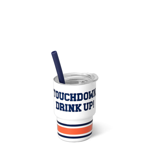 Touchdown Navy + Orange Swig Shot 2oz