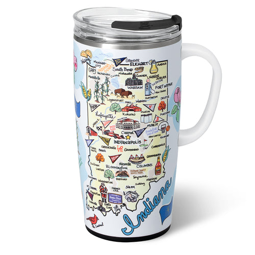 Swig Life 22oz Indiana Insulated Travel Mug with Handle