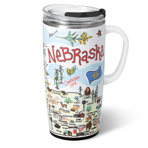 Swig Life 22oz Nebraska Insulated Travel Mug with Handle