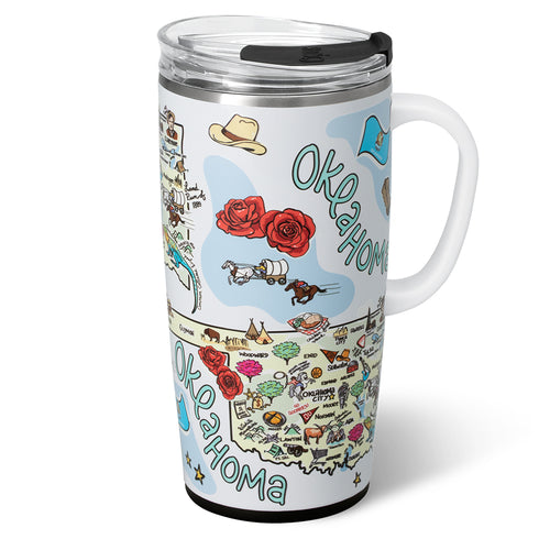Swig Life 22oz Oklahoma Insulated Travel Mug with Handle