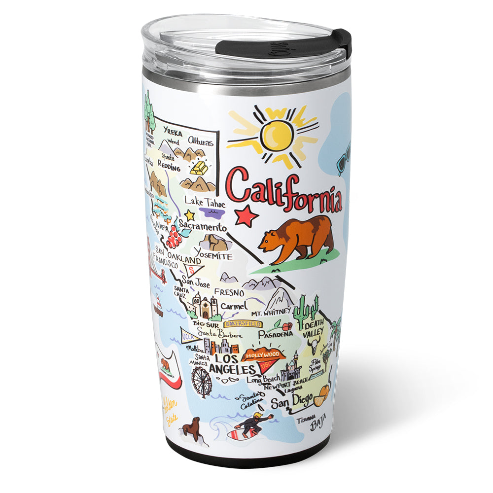 Swig Life, 22oz Stainless Steel Tumbler, California White/Blue