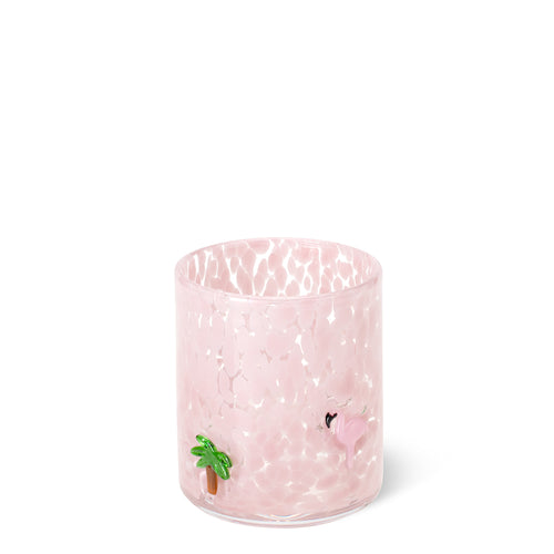 Flamingos Charm Glass 17oz