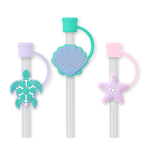 Sea Swirl Straw Topper Set