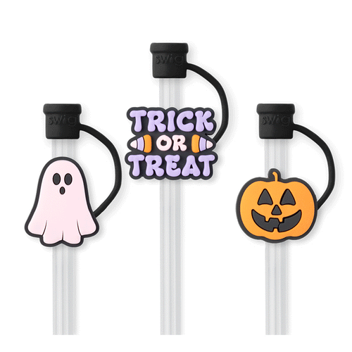 Trick Or Treat Straw Topper Set