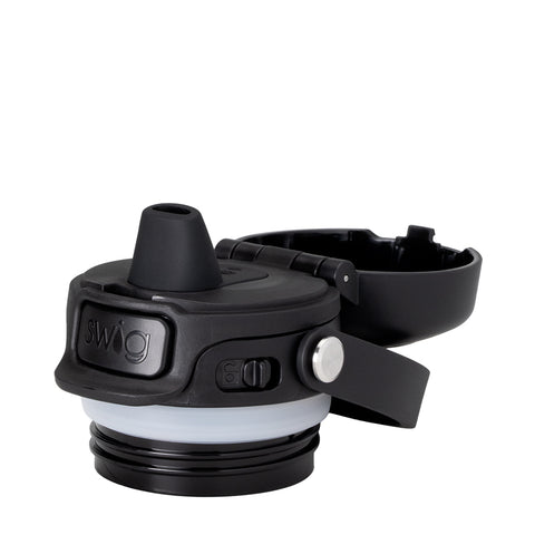 Black Leakproof Flip + Sip Large Lid