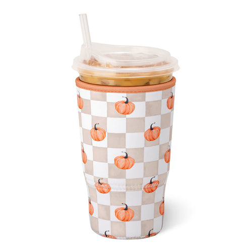 Pumpkin Check Large Iced Cup Coolie