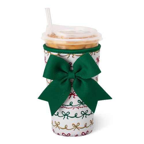 Christmas Bows Large Iced Cup Coolie