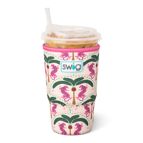 Gingham Medium Iced Cup Coolie