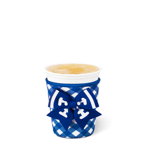 Gameday Gingham Royal Small Iced Cup Coolie