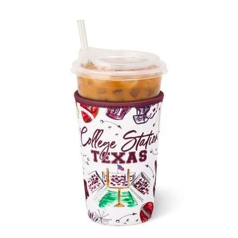 Gameday Gingham Royal Small Iced Cup Coolie