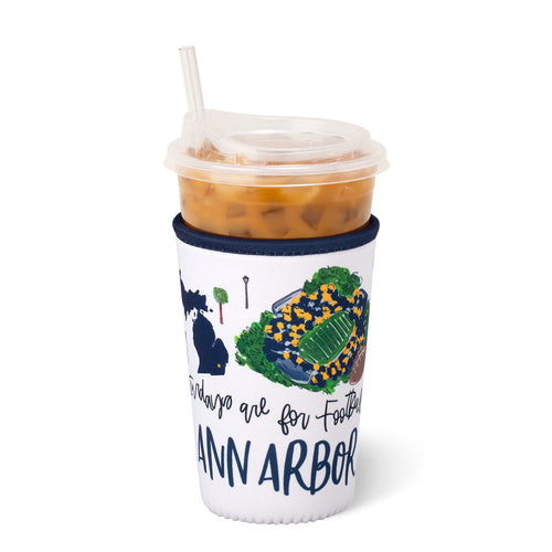 Saturdays in Ann Arbor Medium Iced Cup Coolie