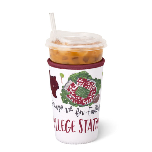 Saturdays in College Station Medium Iced Cup Coolie