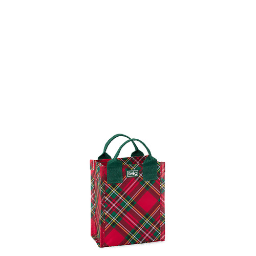 Christmas Plaid Reusable Gift Bag Mini