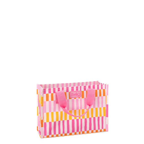 Swig Life Sherbet Stripe Laminated Small Reusable Bag 