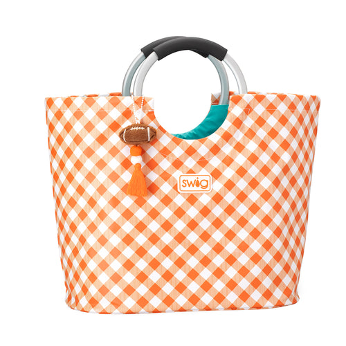 Gameday Gingham Orange Loopi Tote Bag
