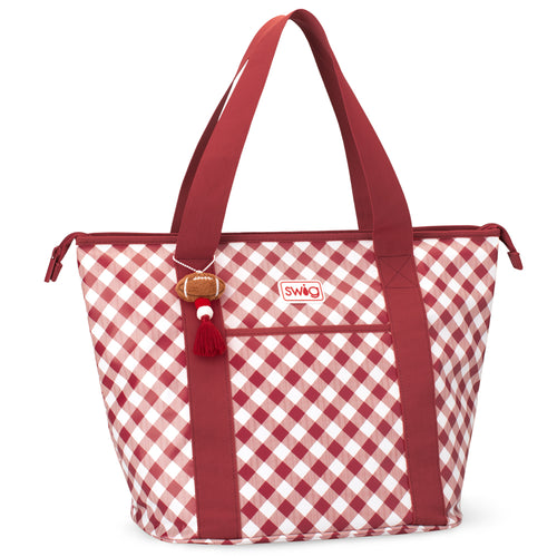 Gameday Gingham Crimson Zippi 36 Cooler