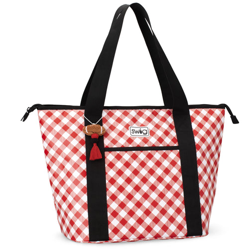 Gameday Gingham Red + Black Zippi 36 Cooler