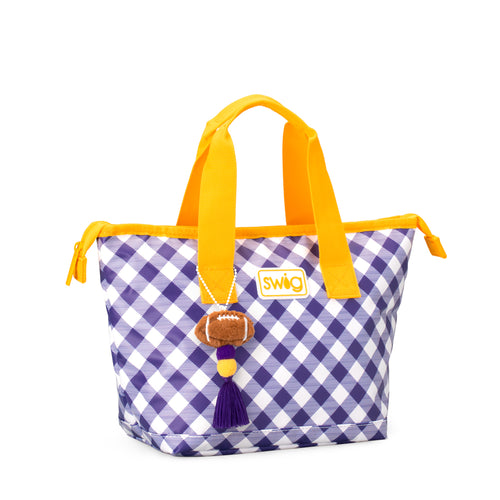 Gameday Gingham Purple + Yellow Lunchi Lunch Bag