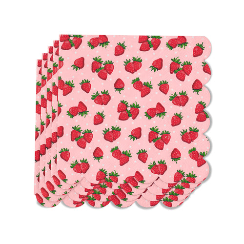 Strawberry Shortcake Cocktail Napkins
