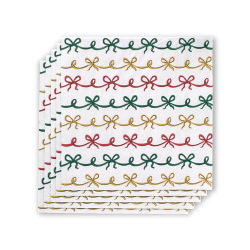 Christmas Bows Cocktail Napkins