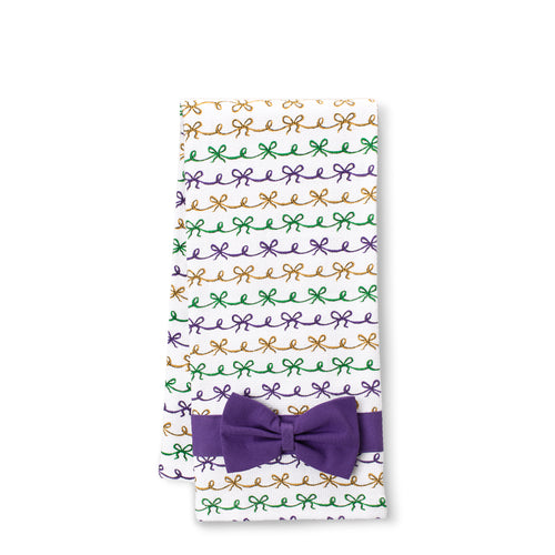 Mardi Gras Bows Tea Towel