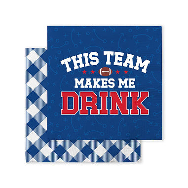 This Team Makes Me Drink Royal + Red Cocktail Napkins