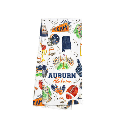 Tailgates in Auburn Tea Towel
