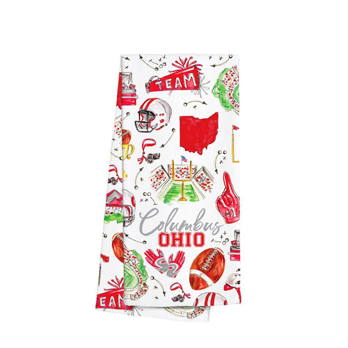 Tailgates in Columbus Tea Towel