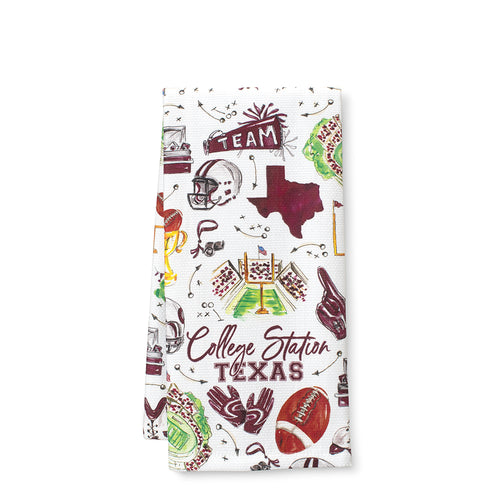 Tailgates in College Station Tea Towel