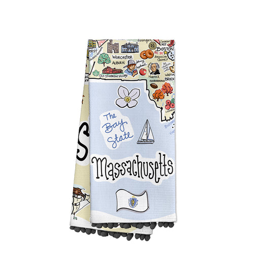 Massachusetts Tea Towel