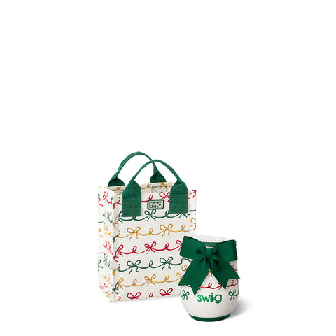 Christmas Bows Tea Towel