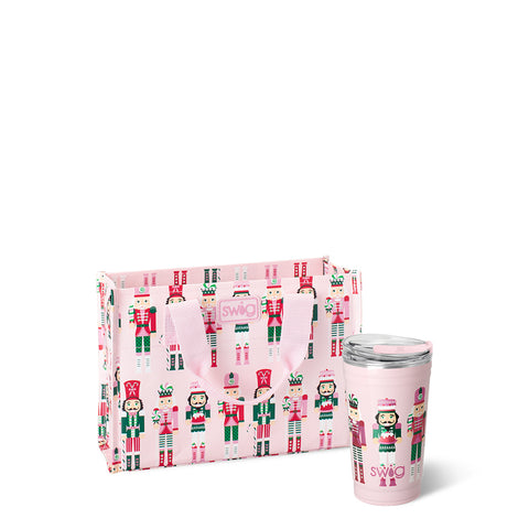 Winter Cardinals + Christmas Plaid Tumbler Gift Set