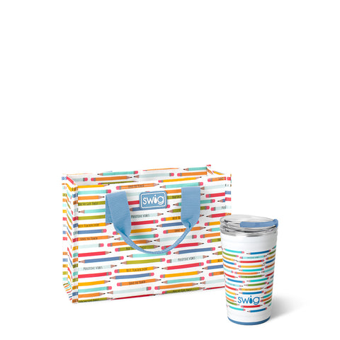 Winter Cardinals + Christmas Plaid Tumbler Gift Set